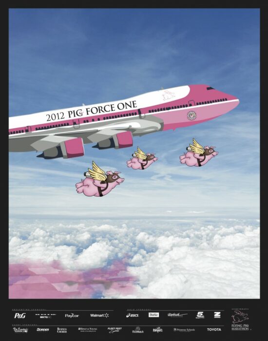 Flying Pig Marathon Poster Version 1